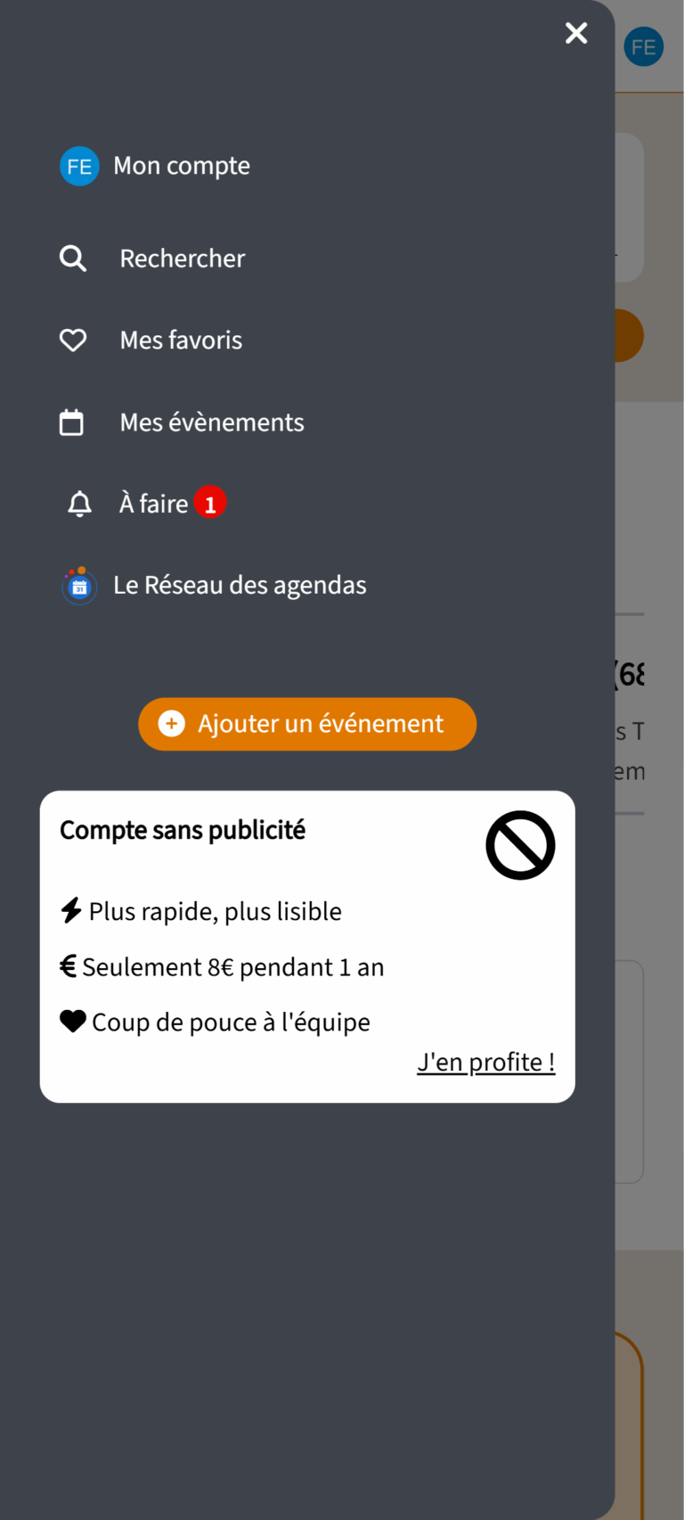À faire vous indique les actions que vous devez effectuer ou les messages non-lus